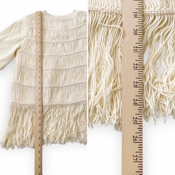 NWT Jonathan Simkhai  Delphine Macrame Knit Sweater, Ivory, Size S - Picture 16 of 16
